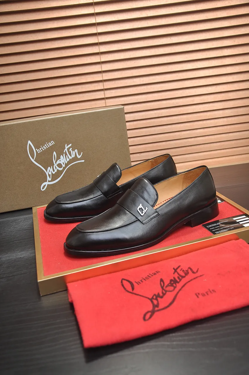 Men's shoes 💰620💶 [Chrstian Loubotin] Red-soled shoes 💋Original mold opening, the highest version on the market, purely handmade ➕Imported cowhide uppers, first-layer water-dyed cowhide lining! Original EU high-gloss outsole. 38 to 45 (45 customized)